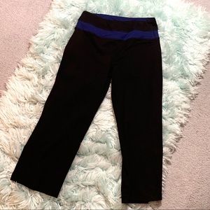 2/$20 Marika Gym Black Blue Leggings Pants M